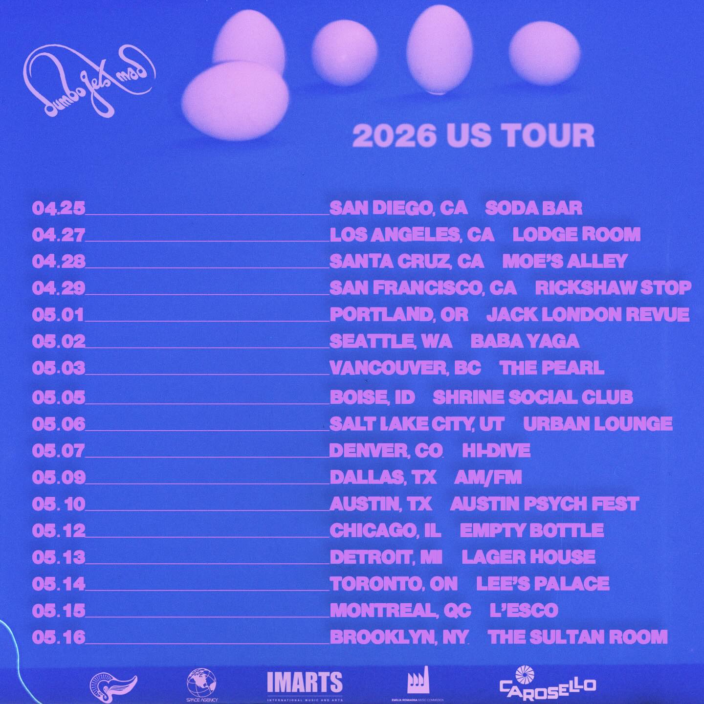 Dumbo Gets Mad Tour Poster 2026